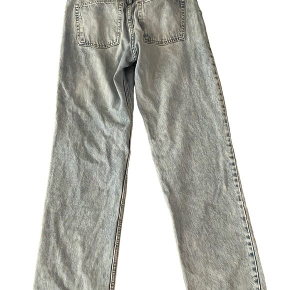 & Denim H&M Womens Size 4 High Waist Ripped Destroyed 90s Boyfriend Blue Jeans - Picture 5 of 6